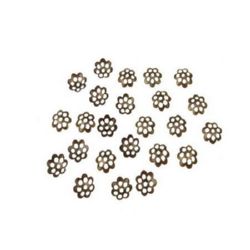 Metal End Caps, Spacers for Jewelry Making / 6x1 mm / Antique Bronze - 100 pieces