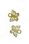Flat Metal pendant butterfly 5x5.5 mm hole 0.3 mm color old gold - 40 pieces