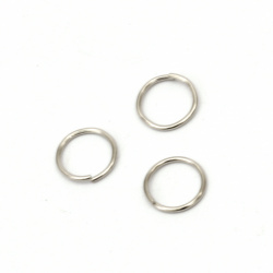 Inel metalic 8x0,7 mm culoare argintiu -200 bucăți
