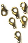 Lobster Claw Clasp Jewellery Making 6x12 mm antique bronze color - 20 pieces