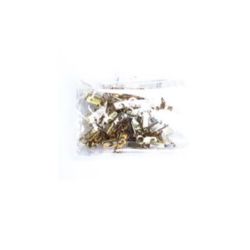 Ακροδέκτες-σφιχτηράκια μεταλλικά 8x2 5 mm χρυσό -50 τεμάχια