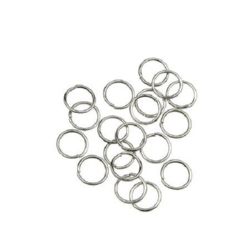 Jewelry Jump Rings, Close but Unsoldered, 7x0.7 mm color silver -200 pieces