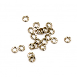 Metal ring 3x0.7 mm color silver -200 pieces