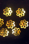 Καπελάκια χάντρας 8x1 mm μεταλλικά, χρυσό -5,6 γραμμάρια -100 τεμάχια