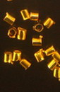 Μεταλλικά στοπάκια 1.5x1.5mm χρυσό -100 τεμαχίων