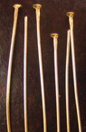 Flat Head Pins, Connecting Elements for Jewelry Making / 60 mm -10 grams ~ 38 pieces