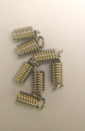 Coil End Tips with Loop / 3.5x6x2 mm / Silver - 50 pieces