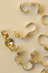 Duza metalic 8x4 mm pli rotund cu un inel tăiat culoare argintiu -50 bucăți