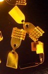 Ακροδέκτες- σφιχτηράκια μεταλλικά 5x11 mm χρυσό -50 τεμάχια