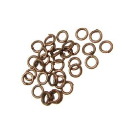 Metal Jump Rings / 4x0.7 mm /  Antique Copper - 200 pieces