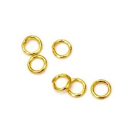 Jump Rings for Jewelry Making /  5x0.8 mm / Gold - 200 pieces