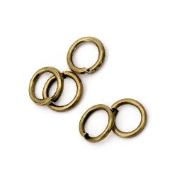 Open Jump Rings for Jewelry Making and Keychains / 6x0.9 mm / Antique Bronze - 200 pieces