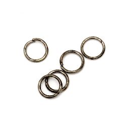 Jewelry Making Jump Rings / 8x0.9 mm / Steel Color - 200 pieces