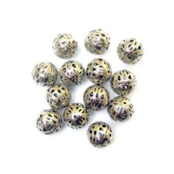 Metal bead ball 14 mm color silver ± 193 grams -20 pieces