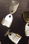 Ακροδέκτες- σφιχτηράκια μεταλλικά 6x11 mm λευκό -50 τεμάχια