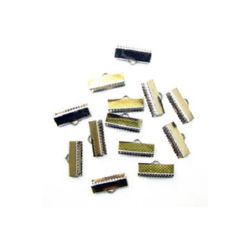 Ακροδέκτες- σφιχτηράκια μεταλλικά 16 mm ασημί -50 τεμάχια