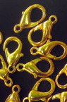 Lobster Claw Clasp / 7x14 mm /  Gold - 20 pieces