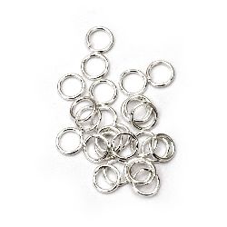 Sterling Silver Jump Rings, Close but Unsoldered, 5x0.7 mm color white -200 pieces