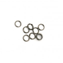Inel metalic 5x0,8 mm două spire de oțel inoxidabil -100 bucăți