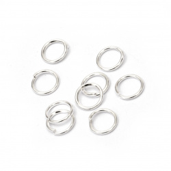 Sterling Silver Jump Rings, Close but Unsoldered, 6x0.7 mm 200 pieces