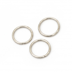 Metal Open Ring for DIY Jewelry, Keychains / 20x1.8 mm / Silver - 50 pieces