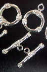 Toggle Jewelry Clasps / 11x18 mm / Silver - 5 sets