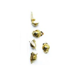 Earring Clip Tips / 12  mm / Gold - 50 pieces