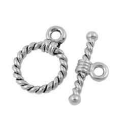 Toggle Jewelry Clasp Set / 19x14x3 mm - 10 sets