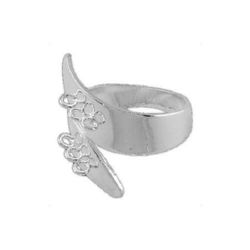 Metal Blank Ring Base with 6 Rings / 19 mm, Holes: 2 mm / Silver