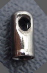 Tube Cord End Caps / 2x4 8 mm, Hole: 1 mm / Silver - 50 pieces