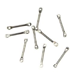 Metal Connecting Element / 15x2 mm / Steel Color - 50 pieces