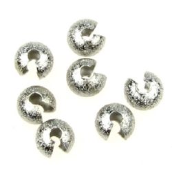 Stoc epuizat. Primeste notificare pe email cand produsul revine in stoc Dop metalic cu închidere orificiu 5x4 mm 2,2 mm culoare argintiu NF - 20 bucăți