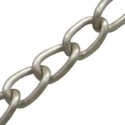 Aluminum chain 7.7x5.4 mm silver -1 meter