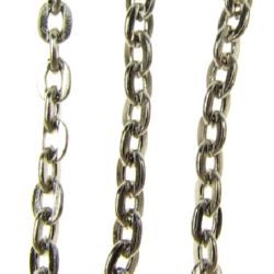 Link Chain for DIY Jewelry Design / 3x2x0.5 mm / Silver - 1 meter
