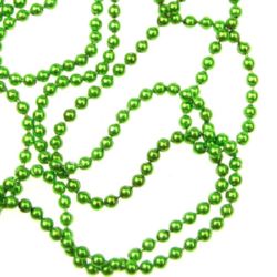 Colorful Metal Ball Chain / 2 mm /  Green - 35 cm