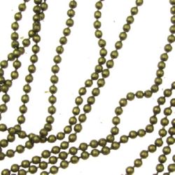 Ball Chain for DIY Jewelry Making / 2 mm / Antique Bronze - 70 cm