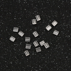 Surub cercei din silicon 3x4 ~ 5 mm transparent -50 bucăți
