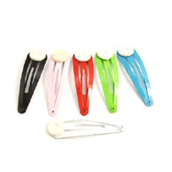 Base for hairpin metal 49x14 mm ASSORTED colors -10 pieces
