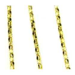 Aluminum Chain for DIY Jewelry Making / 3x3 mm / Gold Tone - 1 meter