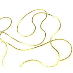 Square Jewelry Chain for Necklace, Bracelet, Earrings Making / 0.65 mm / Gold - 1 meter