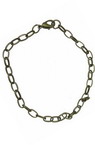 Link Chain Bracelets with Lobster Claw Clasp / 205x1x0.8 mm / Antique Bronze