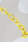 Metal Link Chain with Lobster Claw Clasp for DIY Bracelets Making / 205x1x0.8 mm / Gold Color
