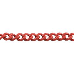Metal Link Chain / 3x2x0.6 mm / Tile Red Color - 1 meter
