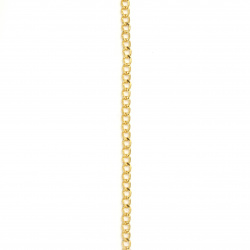 Metal Link Chain for DIY Jewely Art / 6x4.4x1 mm / Gold Tone - 1 meter