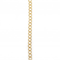Stoc epuizat. Primeste notificare pe email cand produsul revine in stoc Lanț 9x7x1,5 mm culoare aurie -1 metru