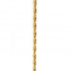 Gold-tone Aluminum Chain / 7.2x4.8 mm - 1 meter