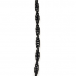 Black Jewelry Chain / 10.5x8 mm - 1 meter