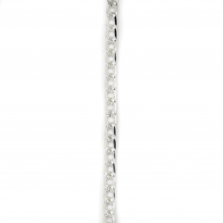 Link Chain for DIY Fashion Accessories / 11x6.5 mm / White - 1 meter