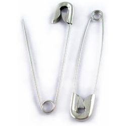 Safety pins 33x7 mm hole 4 mm silver -1000 pieces