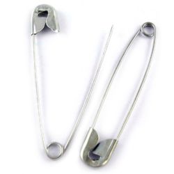 Secret needles 50x10 mm hole 6 mm color silver -10 Pieces